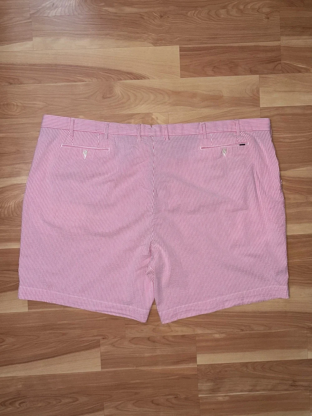 Polo Ralph Lauren Seersucker Pink Striped 9” Shorts Size 56 3X Preppy Ivy League